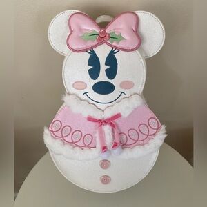 Loungefly Pastel Disney Minnie Mouse Snowman Mini Backpack